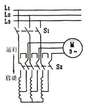 三相异步电动机自耦变压器降压启动原理图